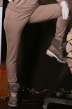 Бежевий костюм брючний з мереживом 0361-0363 від Effetto