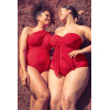 Цельный купальник бандо Curvy Kate Wrapsody Bandeau Swimsuit CS005600 Red