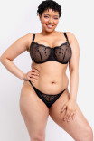 Трусики тонги Curvy Kate Stardust Thong СК083200 Black Sparkle