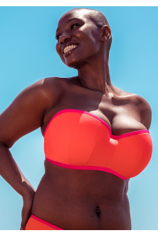 Купальний бандо-топ Curvy Kate Minimalist Strapless Multiway Bikini CS030307 Coral/Pink